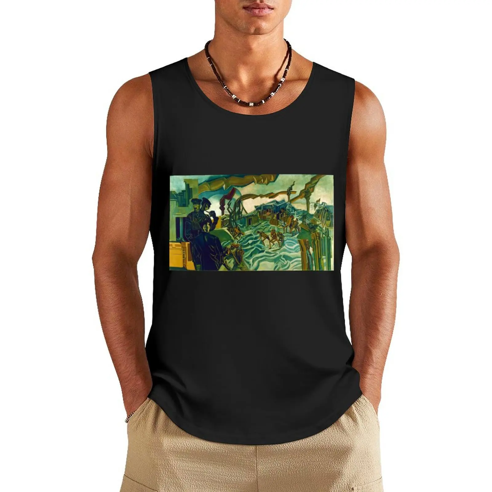 A Battery Shelled by Percy Wyndham Lewis (1919) Tank Top new in tops & t-shirt Men's tops sleeveless shirts
A Battery Shelled by Percy Wyndham Lewis (1919) Tank Top new in tops & t-shirt Men's tops sleeveless shirts