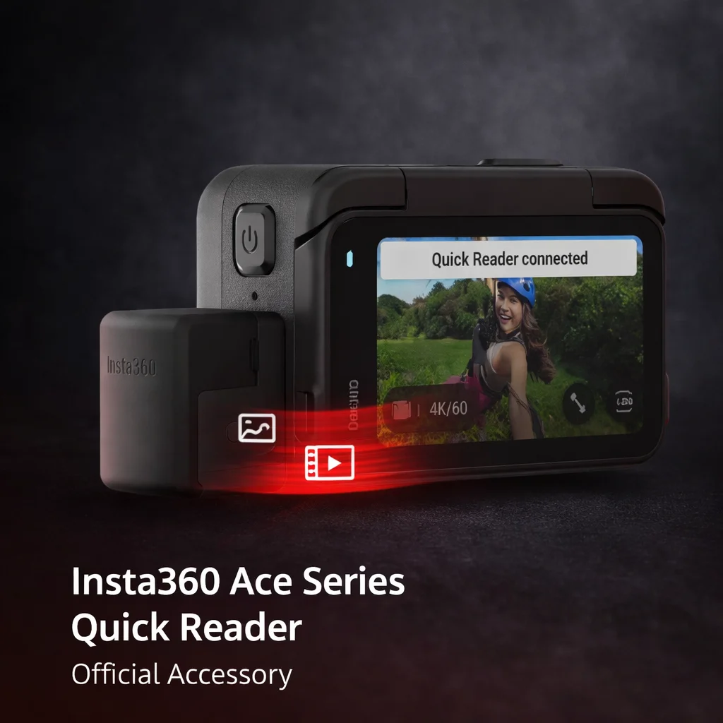 Insta360 Ace Series Quick Reader No WiFi Needed Phone Direct Storage for Ace Pro 2 Ace Pro Ace
Insta360 Ace Series Quick Reader No WiFi Needed Phone Direct Storage for Ace Pro 2 Ace Pro Ace