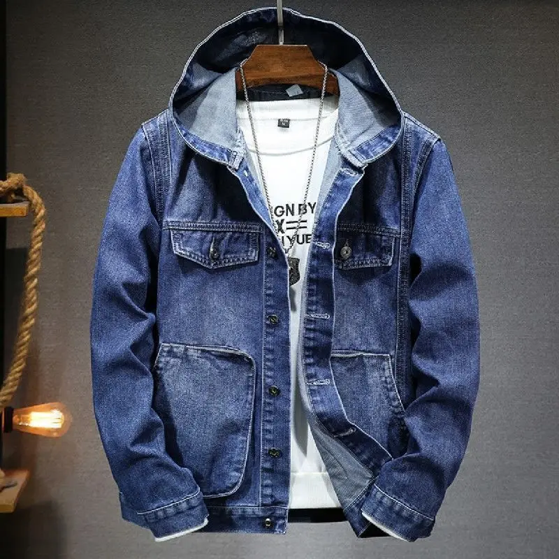 Denim Jacket for Men Spring New Style High Quality Men's Denim Jacket Hooded Oversized Jean Jacket for Men
Denim Jacket for Men Spring New Style High Quality Men's Denim Jacket Hooded Oversized Jean Jacket for Men