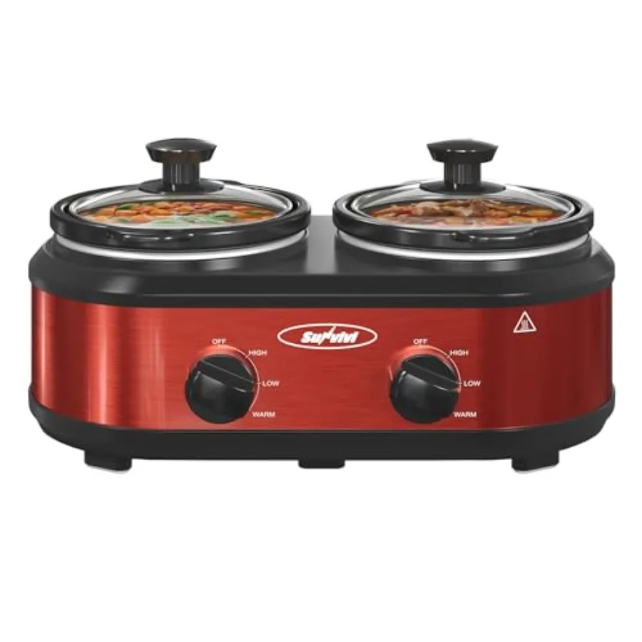 Double Slow Cooker2 Pot Small Mini Crock Buffet Servers and Warmer Dual Pot Oval Manual Slow Cooker with Adjustable Temp Remova
Double Slow Cooker2 Pot Small Mini Crock Buffet Servers and Warmer Dual Pot Oval Manual Slow Cooker with Adjustable Temp Remova