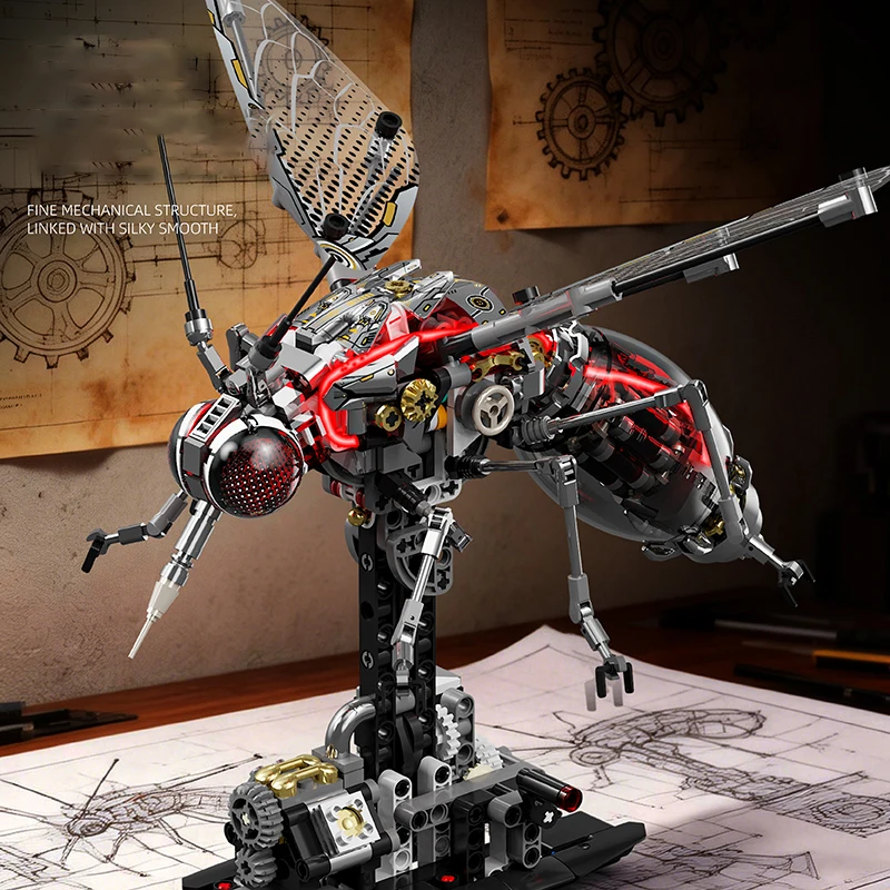 Mechanical Mosquito Building Toys Set Technic Animal Building Blocks Insect Model with Lights&Moving Wings Gift for Kid Aldults
Mechanical Mosquito Building Toys Set Technic Animal Building Blocks Insect Model with Lights&Moving Wings Gift for Kid Aldults