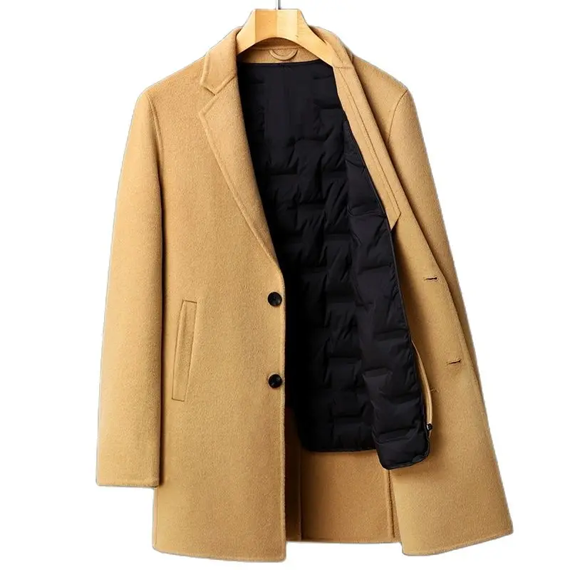BATMO 2022 new winter high quality wool trench coat men,male long jacket,90% white duck down liner overcoat 8082
BATMO 2022 new winter high quality wool trench coat men,male long jacket,90% white duck down liner overcoat 8082