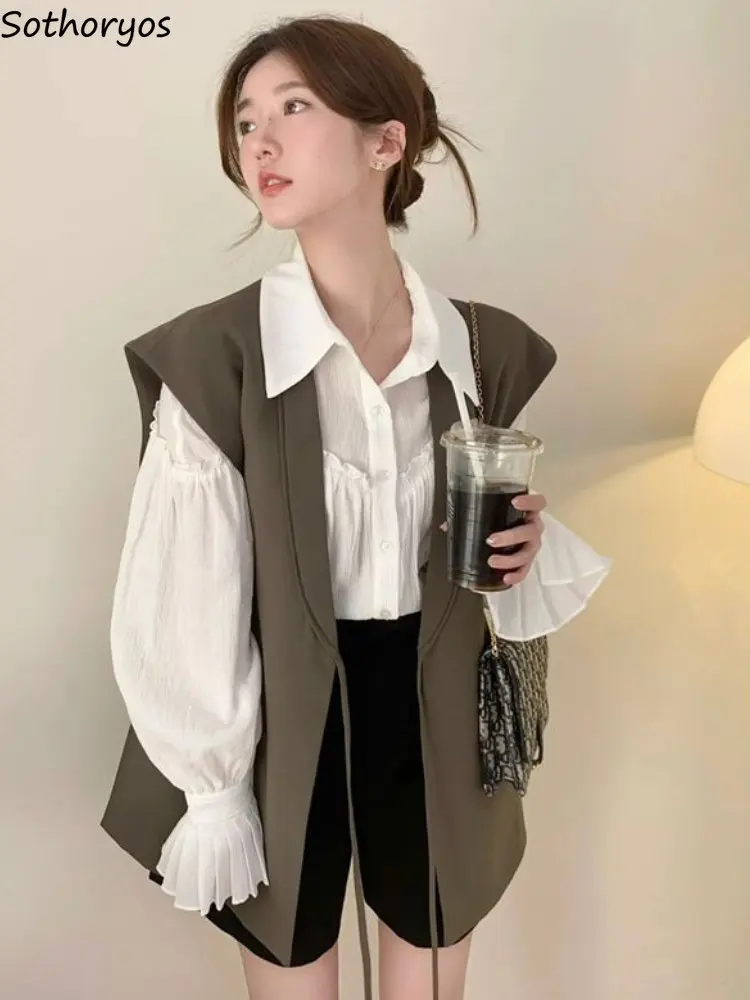 Vests Women Solid Daily Simple All-match Students Fashion Retro Autumn Korean Style Basic Casual Sleeveless Outwear OL Lace-up
Vests Women Solid Daily Simple All-match Students Fashion Retro Autumn Korean Style Basic Casual Sleeveless Outwear OL Lace-up