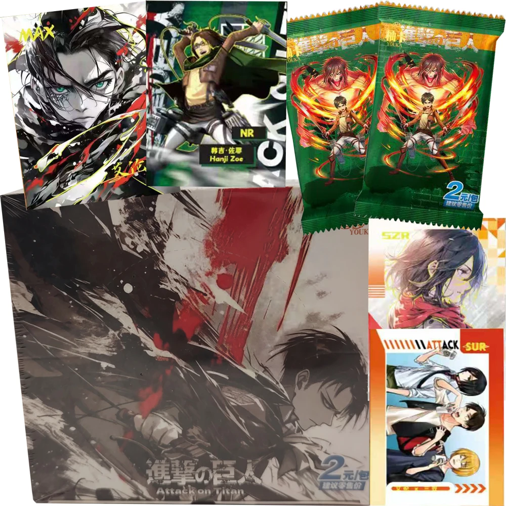 Classic Japanese Anime Attack on Titan Collection Cards Cartoon Precious Characters Rare Cards Fine Peripheral Toys Kids Gifts
Classic Japanese Anime Attack on Titan Collection Cards Cartoon Precious Characters Rare Cards Fine Peripheral Toys Kids Gifts