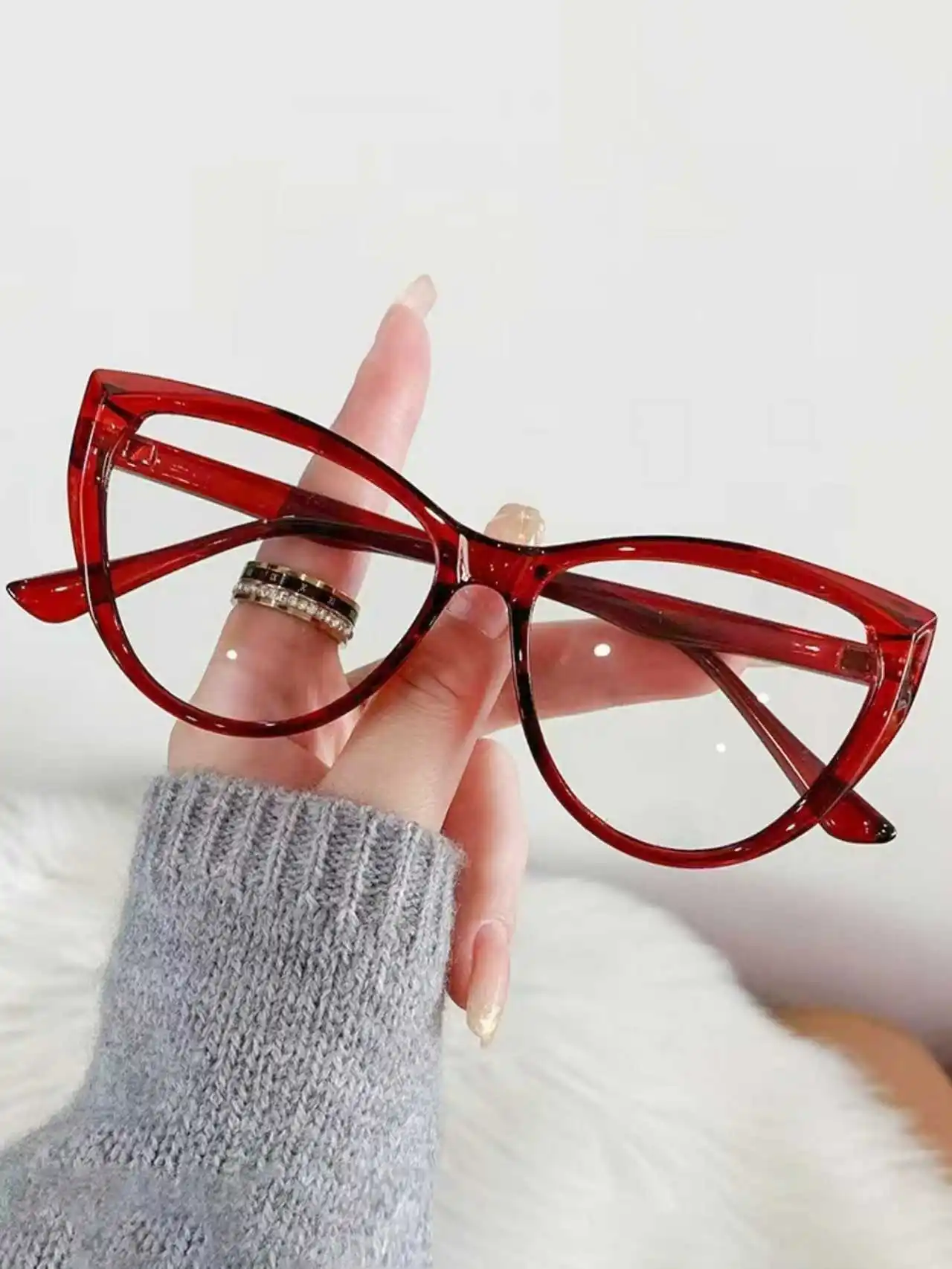 1 пара простых очков в стиле красного кота с милой кошачьей оправой, полной жизненной жизни и очаровательной и удобной ношением.
1 пара простых очков в стиле красного кота с милой кошачьей оправой, полной жизненной жизни и очаровательной и удобной ношением.