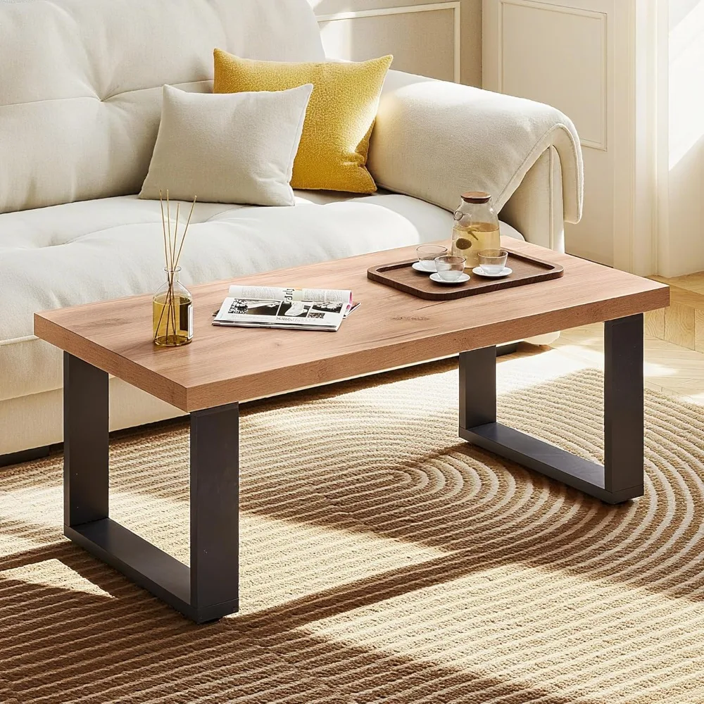 Rustic Coffee Table, 47 Inch Industrial Wood Center Table with 1.8 Tabletop, Farmhouse Accent Cocktail Tea Table, Modern
Rustic Coffee Table, 47 Inch Industrial Wood Center Table with 1.8 Tabletop, Farmhouse Accent Cocktail Tea Table, Modern