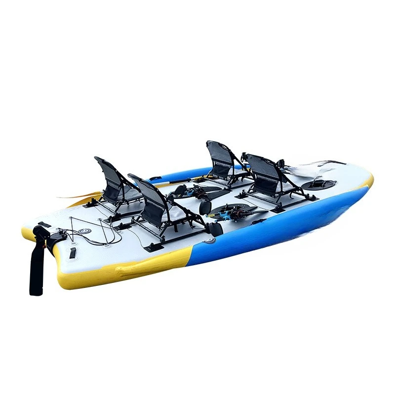4 people pedal surfboard inflatable boat paddle board pedal water ski board SUP Luya boat fishing floating platform pedal boat
4 people pedal surfboard inflatable boat paddle board pedal water ski board SUP Luya boat fishing floating platform pedal boat