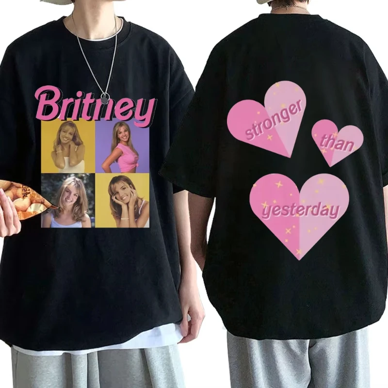 Певица Бритни Спирс, красивая футболка с графическим принтом и фотографией, модная футболка большого размера в стиле хип-хоп, футболки с короткими рукавами в стиле Харадзюку 
Певица Бритни Спирс, красивая футболка с графическим принтом и фотографией, модная футболка большого размера в стиле хип-хоп, футболки с короткими рукавами в стиле Харадзюку