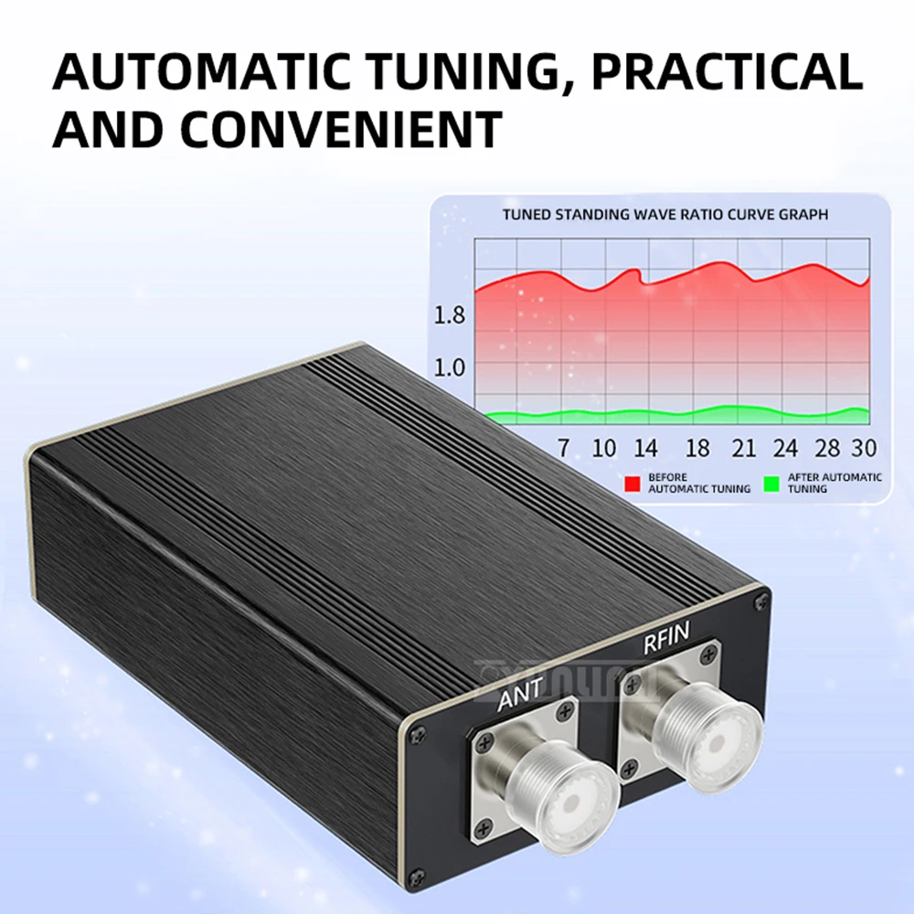 ATU-100Pro Automatic Antenna Tuner – 0.96" OLED Screen, 120W, Universal, with Case
ATU-100Pro Automatic Antenna Tuner – 0.96" OLED Screen, 120W, Universal, with Case