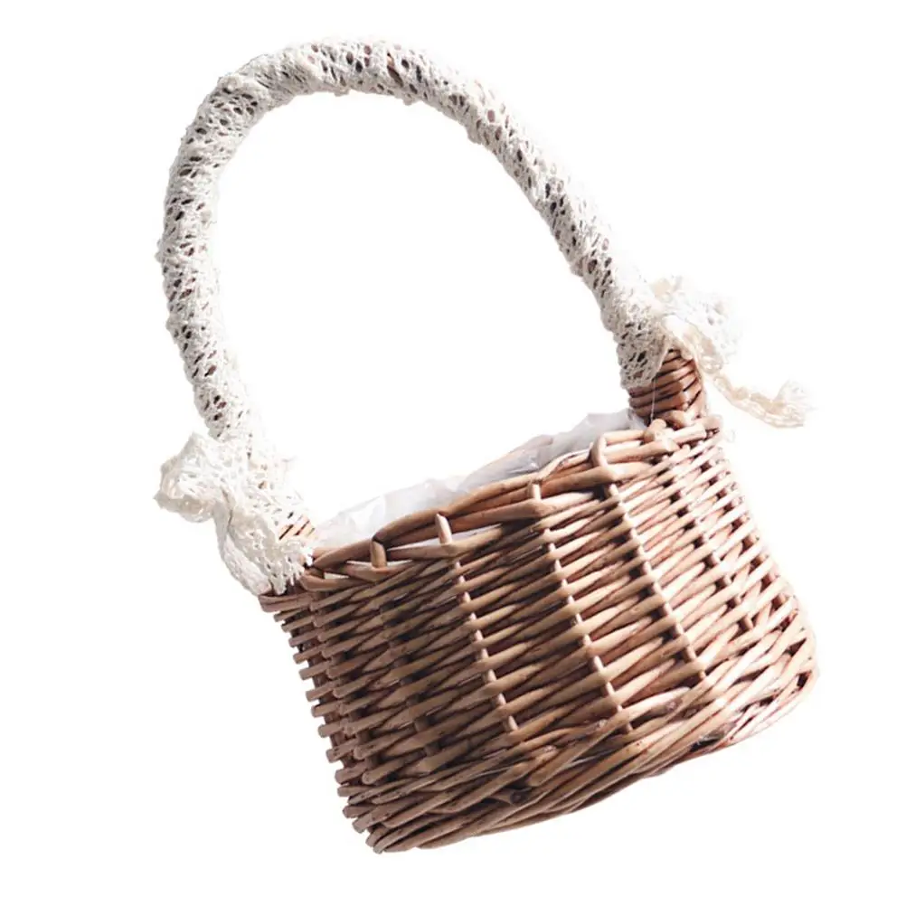 Portable Flower Basket Food Gift Baskets Hand-Held Storage Container Rattan Weaving Woven Flowerpot
Portable Flower Basket Food Gift Baskets Hand-Held Storage Container Rattan Weaving Woven Flowerpot