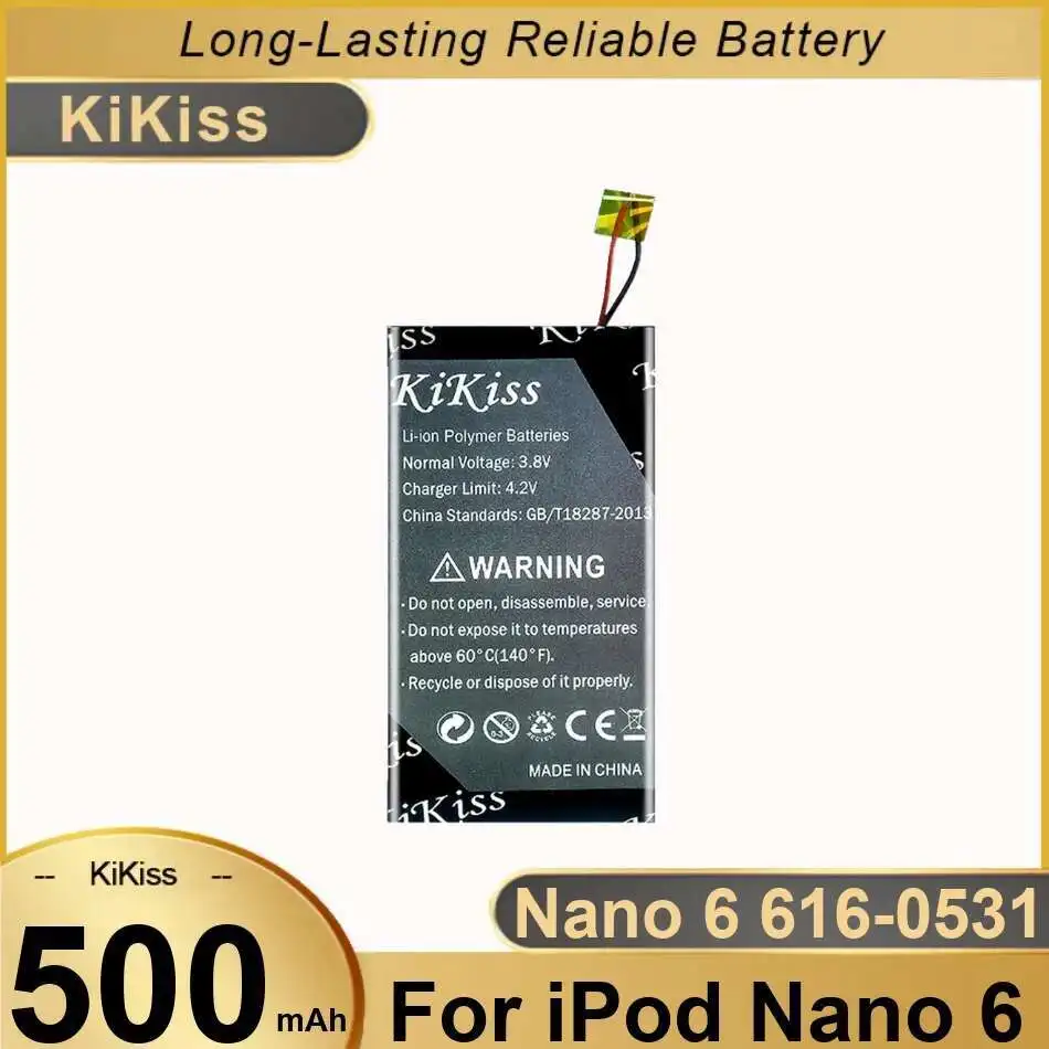 Mp3 Battery For Apple iPod Nano 6 6th Gen 8GB 16GB 616-0531 Premium Replacement 500mAh
Mp3 Battery For Apple iPod Nano 6 6th Gen 8GB 16GB 616-0531 Premium Replacement 500mAh