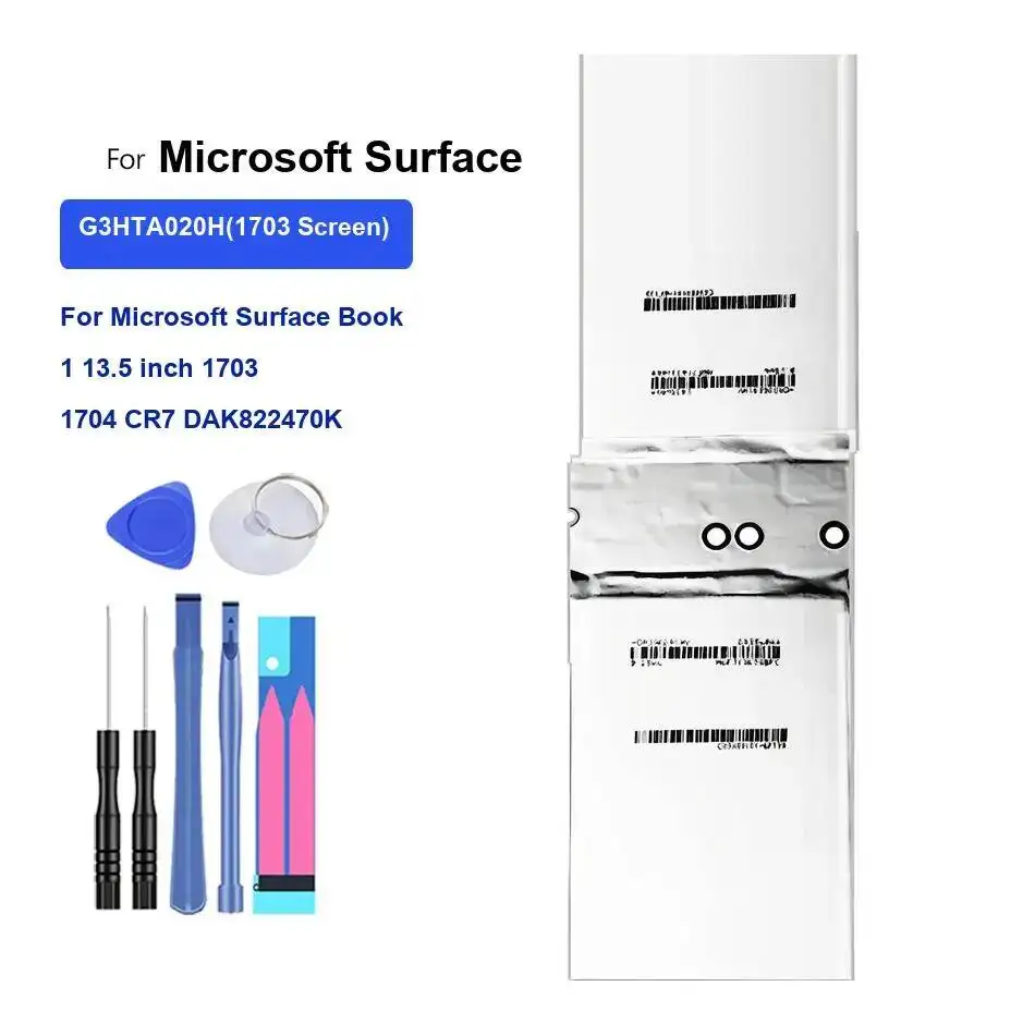 Аккумулятор для планшета 2387 мАч для Microsoft Surface Book 1, 13,5 дюймов, 1703 1704 CR7 DAK822470K G3HTA020H, экран
Аккумулятор для планшета 2387 мАч для Microsoft Surface Book 1, 13,5 дюймов, 1703 1704 CR7 DAK822470K G3HTA020H, экран