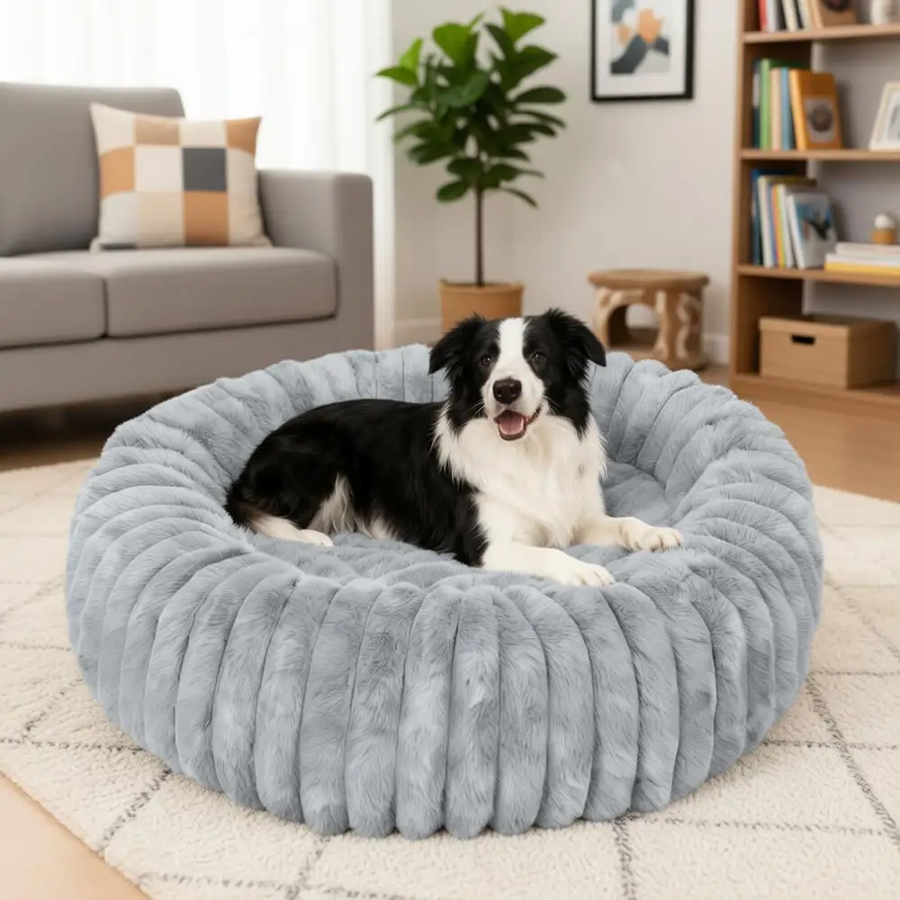 Washable Large Dog Bed, Calming Anti-Anxiety Round Donut Dog Bed, Fluffy Puppy Beds for Small Dogs, Cute Kitten Cat Beds for Ind
Washable Large Dog Bed, Calming Anti-Anxiety Round Donut Dog Bed, Fluffy Puppy Beds for Small Dogs, Cute Kitten Cat Beds for Ind