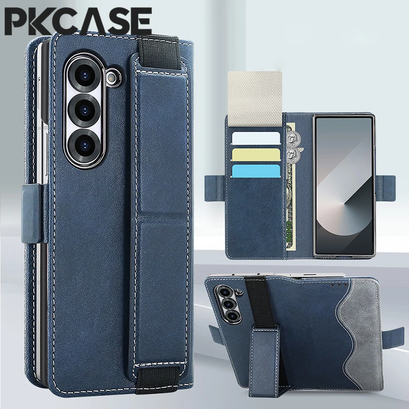 PKCASE Card Slot Wallet Splicing Color Flip Leather Case For Samsung Z Fold 7 Z Fold 6 Z Fold 5 Shockproof Wristband Stand Cover
PKCASE Card Slot Wallet Splicing Color Flip Leather Case For Samsung Z Fold 7 Z Fold 6 Z Fold 5 Shockproof Wristband Stand Cover