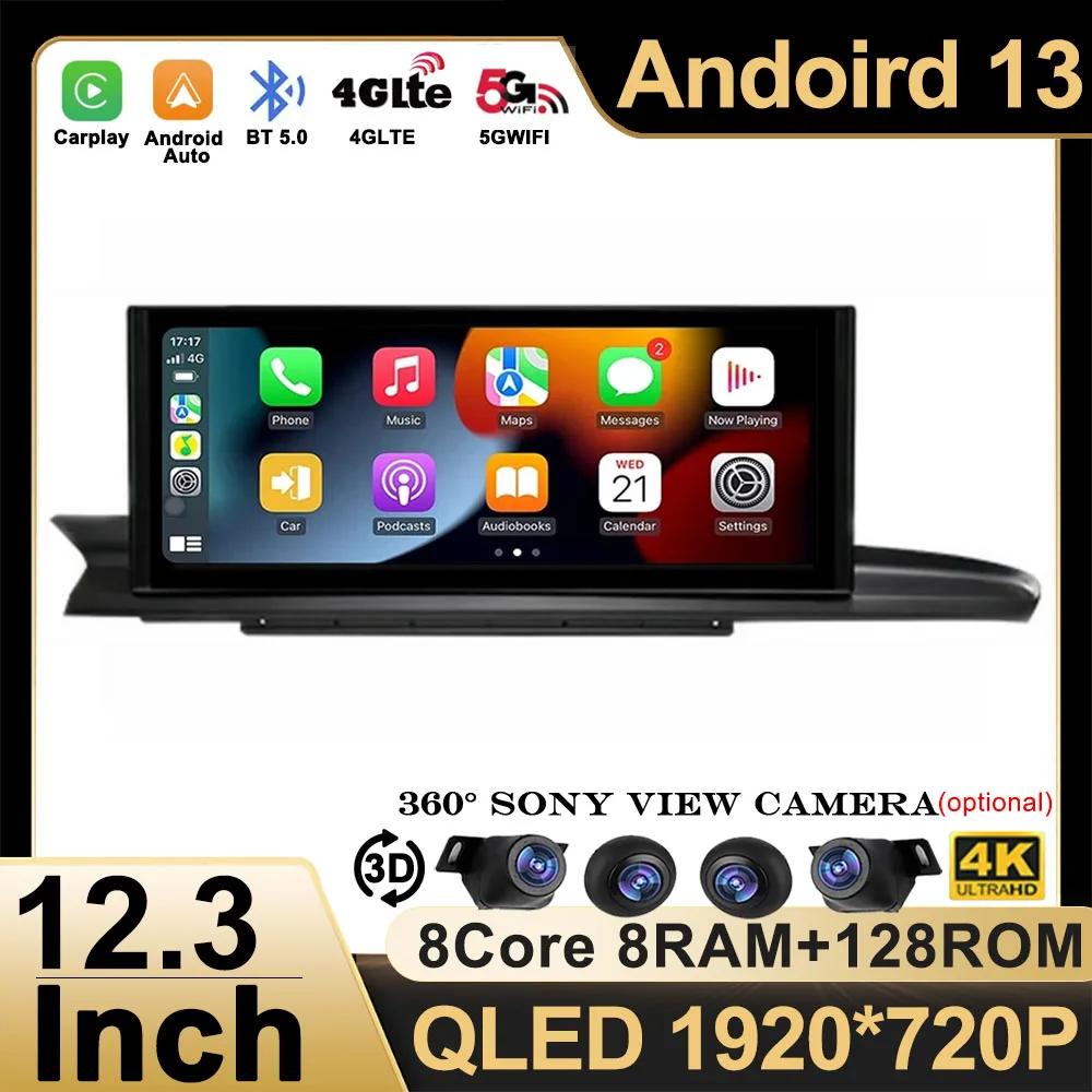 12.3" Android 13 Car Radio Multimedia Video Player Stereo For Audi A6 C7 A7 2012-2018 WIFI 4G Let Carplay GPS Navi BT 360 Camera
12.3" Android 13 Car Radio Multimedia Video Player Stereo For Audi A6 C7 A7 2012-2018 WIFI 4G Let Carplay GPS Navi BT 360 Camera