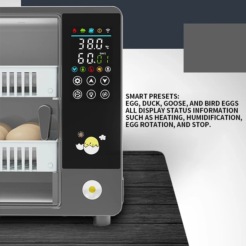 Small Household Incubator, Fully Automatic Egg Incubator, Duck, Goose and Pigeon Incubator, Intelligent Incubator
Small Household Incubator, Fully Automatic Egg Incubator, Duck, Goose and Pigeon Incubator, Intelligent Incubator