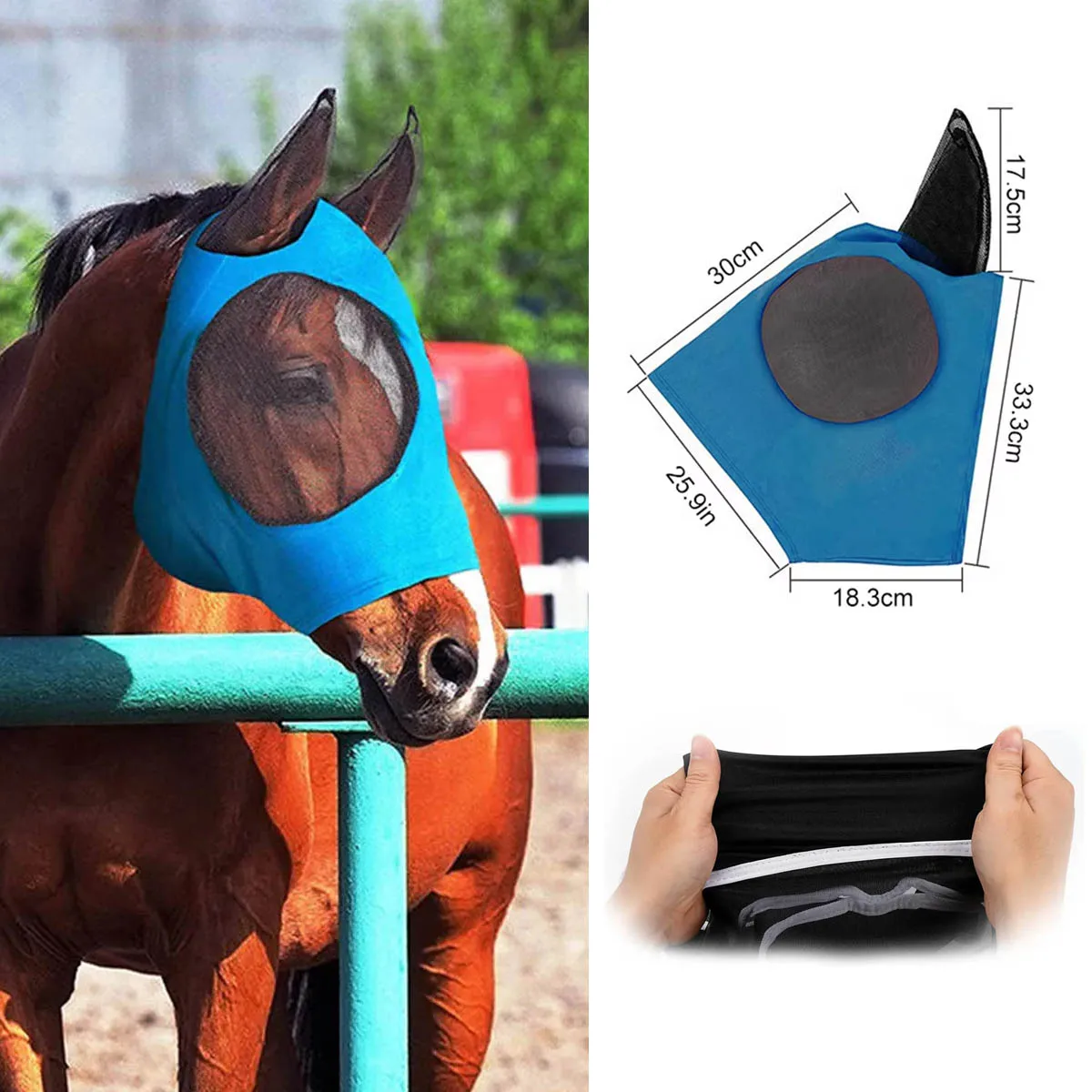 Дышащая маска для лошади, летние очки, москитные уши, удобная посадка с УФ-защитой, сетчатая маска для лошади, товары для верховой езды
Дышащая маска для лошади, летние очки, москитные уши, удобная посадка с УФ-защитой, сетчатая маска для лошади, товары для верховой езды