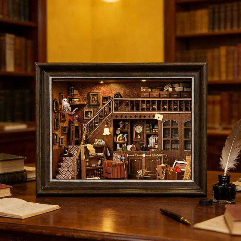 DIY Book Nook Kit 3D Wooden Puzzle LED Light Miniature Dollhouse Bookshelf Insert Photo Frame Ornament Friends Birthday Gifts
DIY Book Nook Kit 3D Wooden Puzzle LED Light Miniature Dollhouse Bookshelf Insert Photo Frame Ornament Friends Birthday Gifts