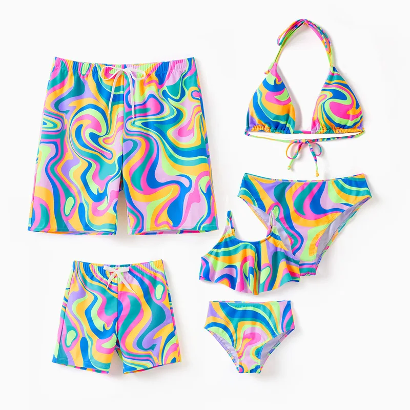 Family Matching Colorful Tie-Dye Print Swim Trunks or Halter two-Piece Bikini
Family Matching Colorful Tie-Dye Print Swim Trunks or Halter two-Piece Bikini