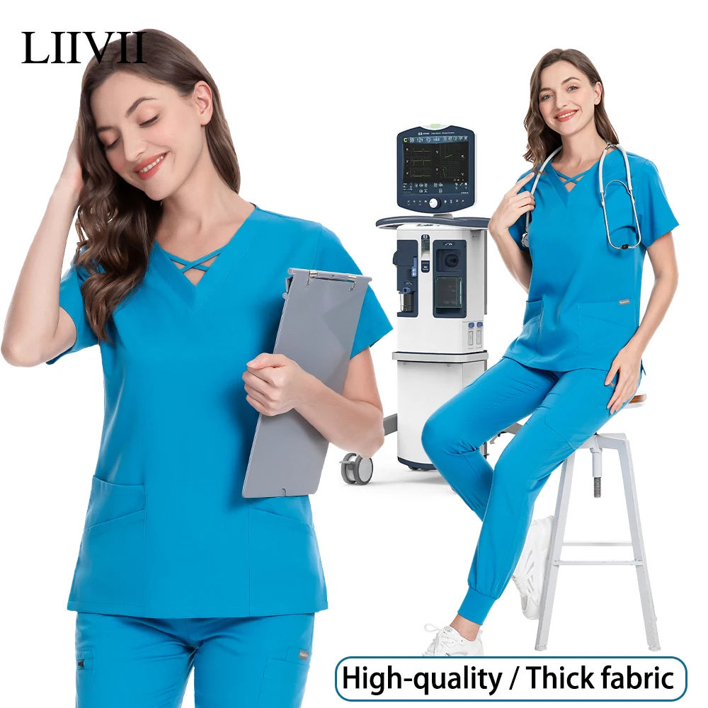 Slim Fit Medical Uniform Women Clinical Surgical Suit Hospital Scrub Set Pocket Top Jogger Pant Dental Beauty Spa Lab Workwear
Slim Fit Medical Uniform Women Clinical Surgical Suit Hospital Scrub Set Pocket Top Jogger Pant Dental Beauty Spa Lab Workwear