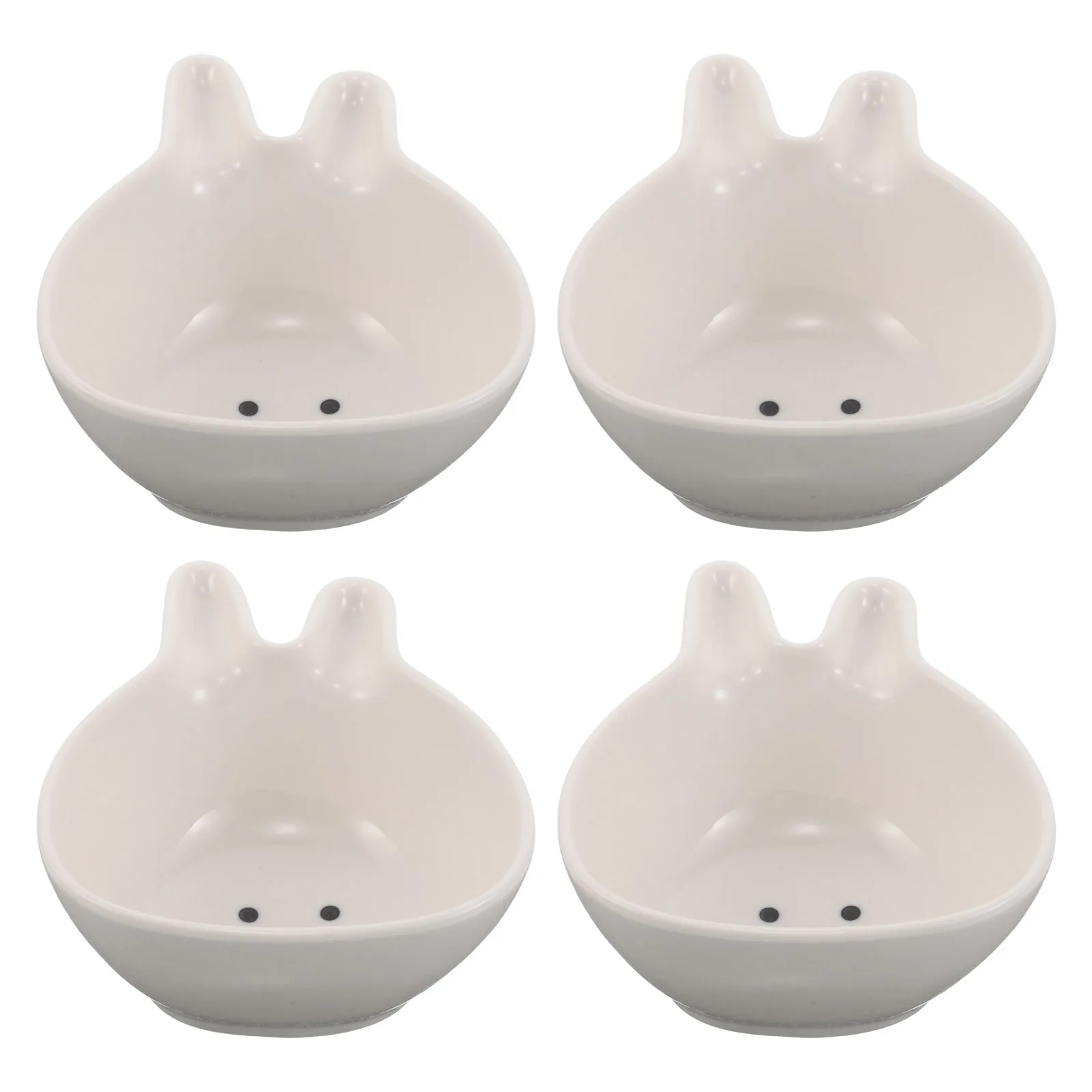 4Pcs Ceramic Bunny Head Shaped Sauce Dish Cartoon Condiment Bowl for Soy Sauce Mini Snack Plate Easter Party Kids
4Pcs Ceramic Bunny Head Shaped Sauce Dish Cartoon Condiment Bowl for Soy Sauce Mini Snack Plate Easter Party Kids