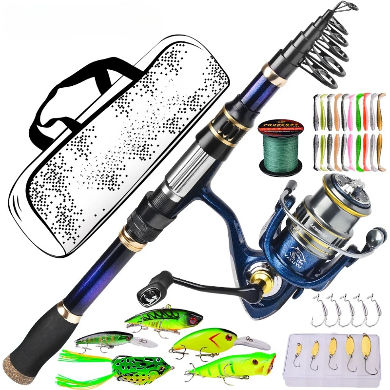 Carbon Fiber Long Casting Sea Fishing Rod Reel Combo with Lures and Rod Bag Full Kit for Saltwater Freshwater Trout Bass Perch
Carbon Fiber Long Casting Sea Fishing Rod Reel Combo with Lures and Rod Bag Full Kit for Saltwater Freshwater Trout Bass Perch