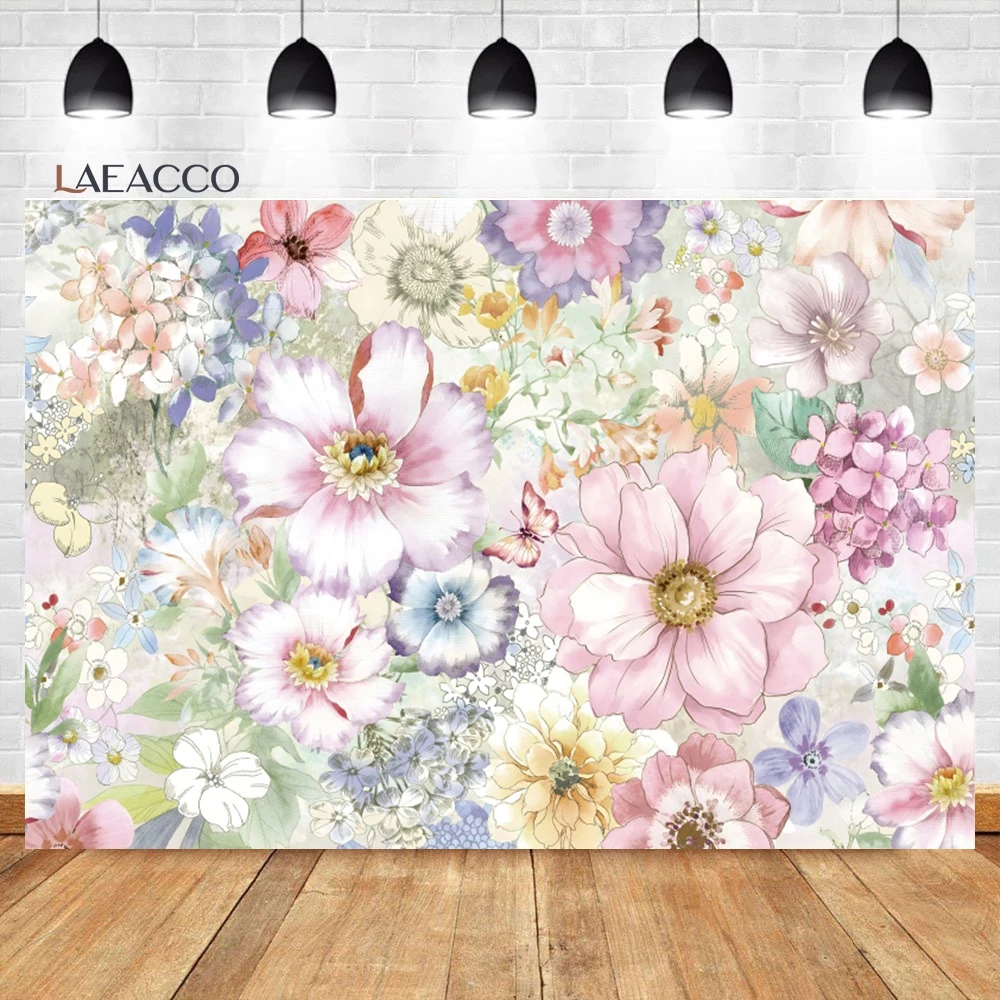 Laeacco Floral Butterfly Baby Shower Backdrop Pink Watercolor Floral Butterfly Girls Birthday Portrait Photography Background
Laeacco Floral Butterfly Baby Shower Backdrop Pink Watercolor Floral Butterfly Girls Birthday Portrait Photography Background