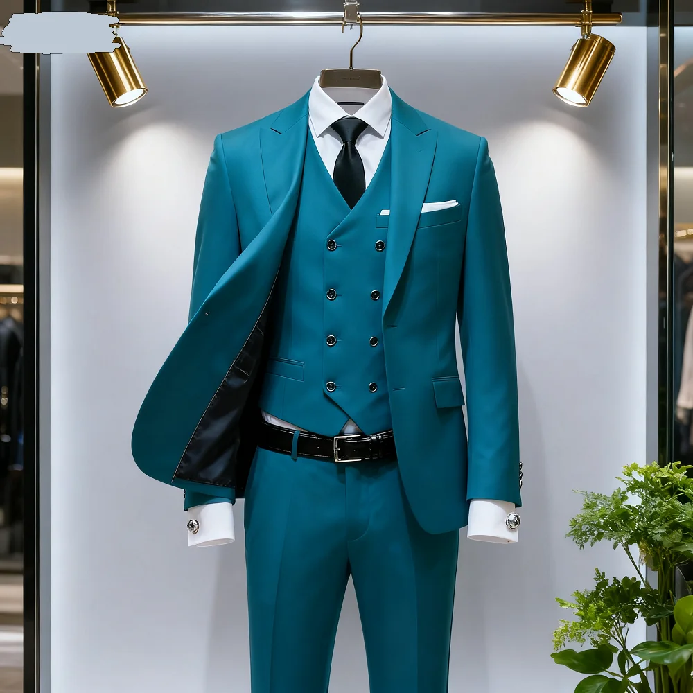 Solid Color Men's Business Tuxedos Slim Fit Wedding Groomsmen Fashion Lapel Peak Tuxedo for Dance Party
Solid Color Men's Business Tuxedos Slim Fit Wedding Groomsmen Fashion Lapel Peak Tuxedo for Dance Party