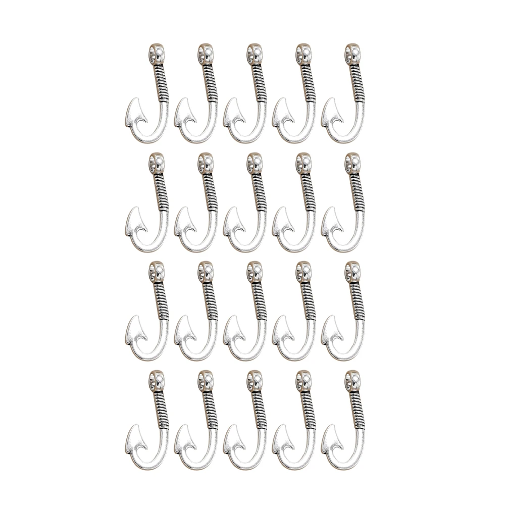 20pcs Fish Hook Alloy Pendant Charms Vintage Silver DIY Jewelry Making Pendants Accessories Craft Supplies Necklace Bracelet
20pcs Fish Hook Alloy Pendant Charms Vintage Silver DIY Jewelry Making Pendants Accessories Craft Supplies Necklace Bracelet