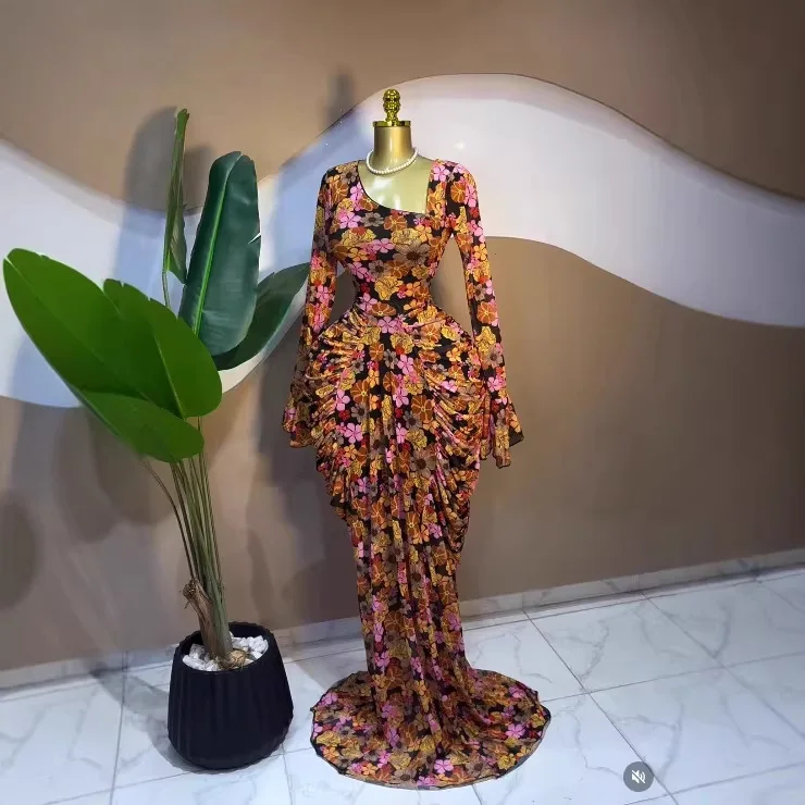 2026 Spring Women's Long Sleeve Printed Mesh Sheer Ruched Evening Dress Long Gown 2026 Summer Dress Robe Vestido Women Elegant
2026 Spring Women's Long Sleeve Printed Mesh Sheer Ruched Evening Dress Long Gown 2026 Summer Dress Robe Vestido Women Elegant