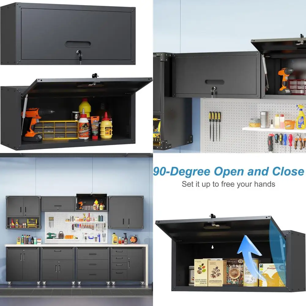 Heavy-Duty Lockable Steel Wall Cabinet with Flip-Up Door for Garage, Kitchen, and Storage
Heavy-Duty Lockable Steel Wall Cabinet with Flip-Up Door for Garage, Kitchen, and Storage