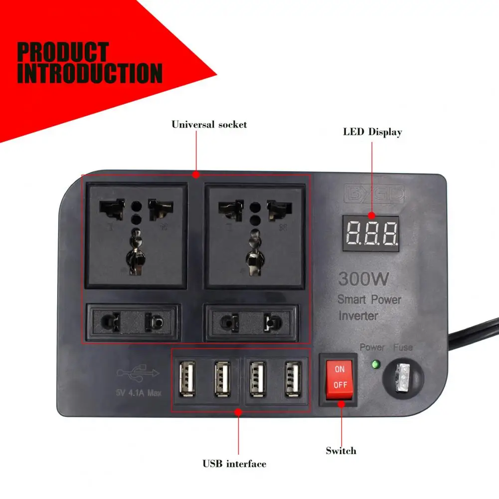 Car Charger Useful LED Display High Efficiency DC 12V to AC 220V Car Power Adapter Inverter Automotive Tools
Car Charger Useful LED Display High Efficiency DC 12V to AC 220V Car Power Adapter Inverter Automotive Tools