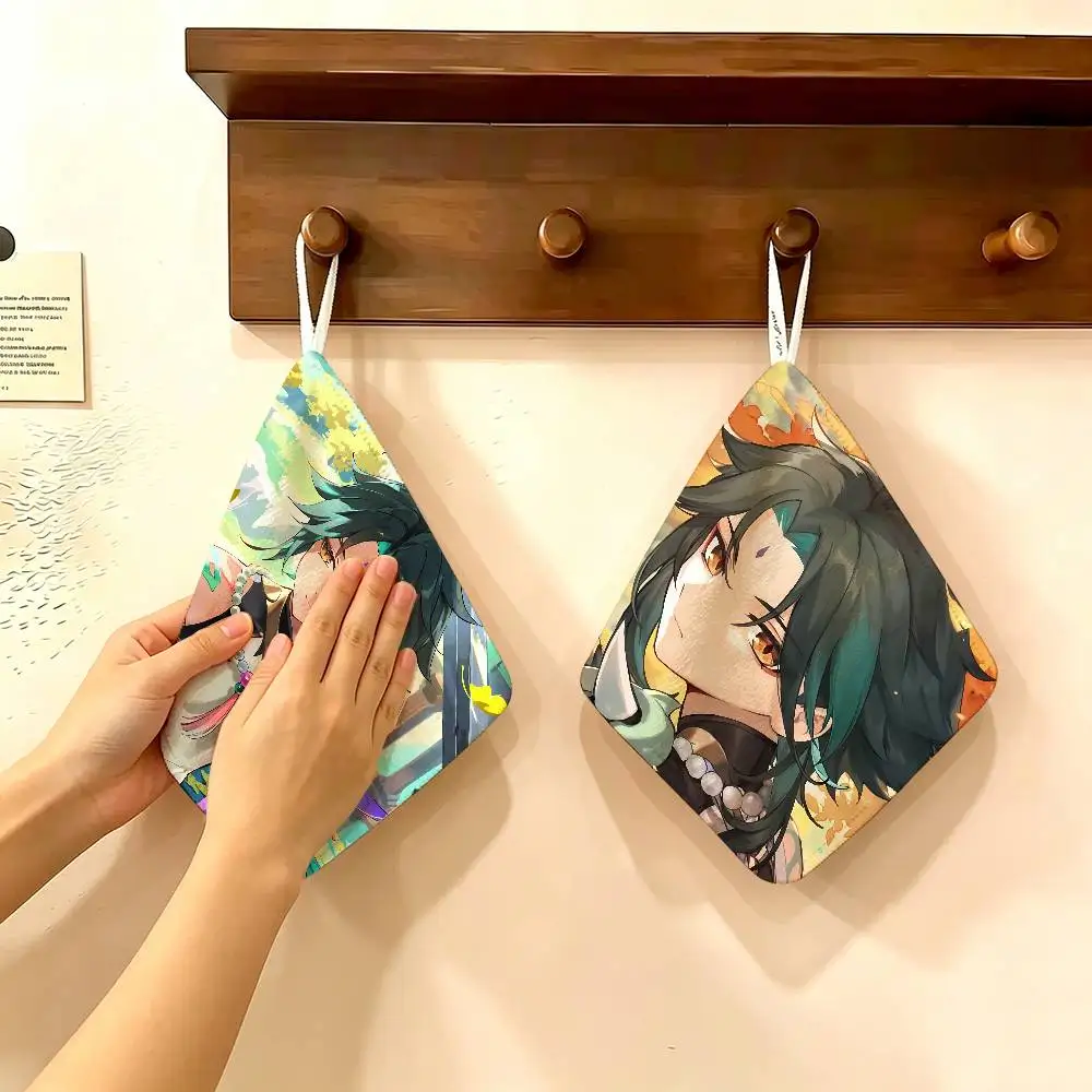 Xiao Cute Genshin Impact Hanging Style Hand Wiping Towel, Polyester Cotton, Anti-fade for Indoor Kitchen Living Room
Xiao Cute Genshin Impact Hanging Style Hand Wiping Towel, Polyester Cotton, Anti-fade for Indoor Kitchen Living Room
