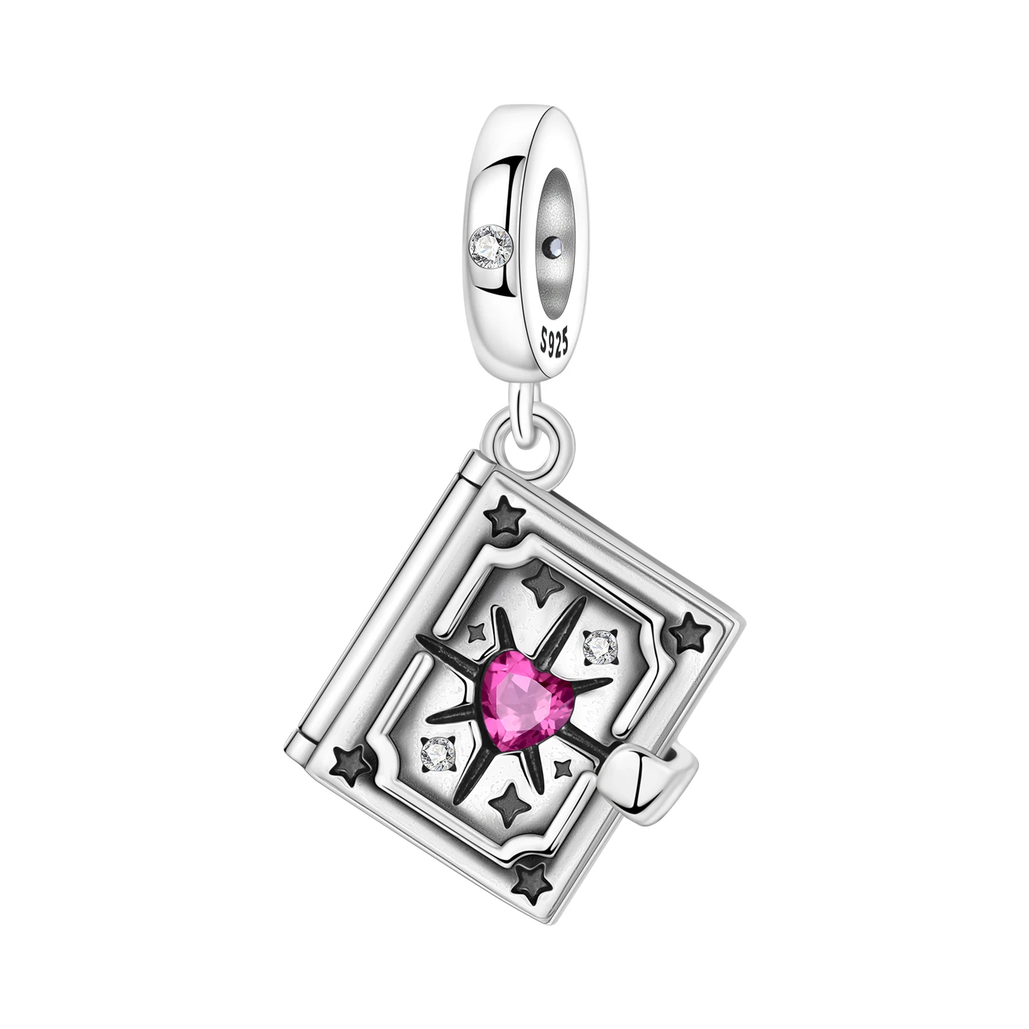 925 Sterling Silver Openable Love Spell Book Dangle Charm Bead Vintage Pendant Fit European DIY Charm Bracelets Jewelry Gift
925 Sterling Silver Openable Love Spell Book Dangle Charm Bead Vintage Pendant Fit European DIY Charm Bracelets Jewelry Gift