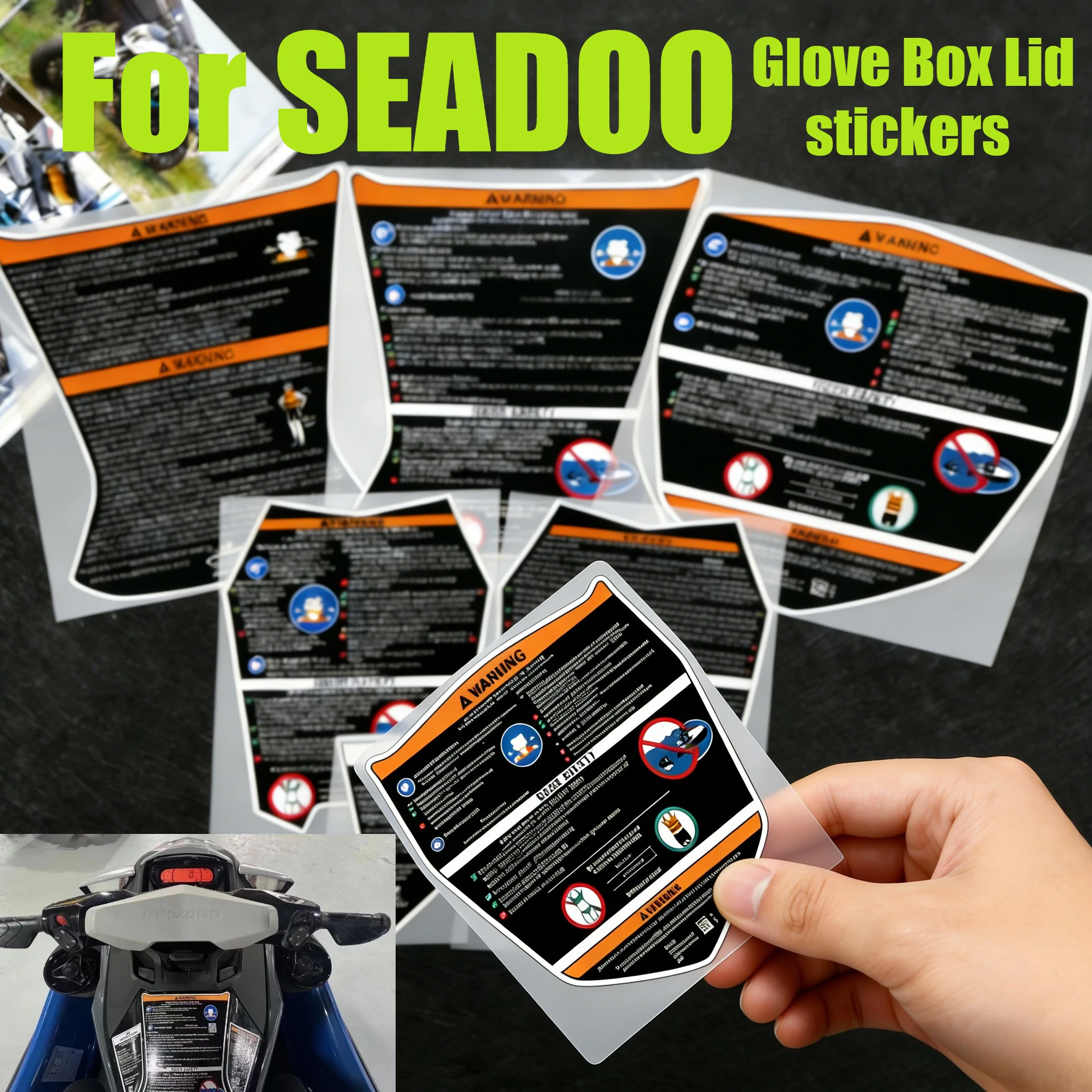 For Sea-Doo Jet Ski Stickes Glove Box Lid Warning Sticker SeaDoo Spark90 300 GTX RXT RXP 2014-2026 Decal Decorative Accessories
For Sea-Doo Jet Ski Stickes Glove Box Lid Warning Sticker SeaDoo Spark90 300 GTX RXT RXP 2014-2026 Decal Decorative Accessories