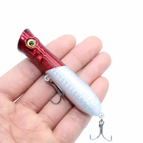 Señuelo de pesca de Popper Wobbler, 1 piezas, varilla flotante, crankbait, cebo artificial, peche poper pop, pesca de carpa, Lucio