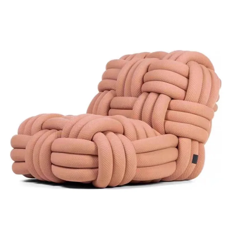 Knot braided sofa chair living room bedroom PP cotton knitted leisure chair Lazy sofa chair 
Knot braided sofa chair living room bedroom PP cotton knitted leisure chair Lazy sofa chair