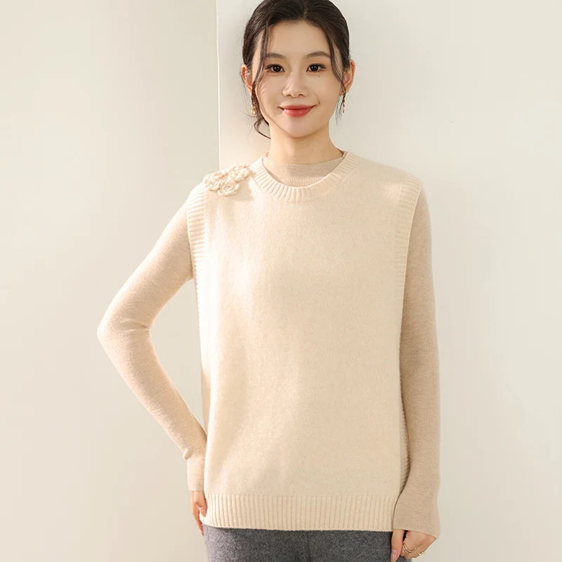 Luxury 100% Merino Wool Vest O-Neck Pullover Women's Knit Cashmere Sweater 2025 Autumn/Winter Fashion Soft Comfortable Vest Coat
Luxury 100% Merino Wool Vest O-Neck Pullover Women's Knit Cashmere Sweater 2025 Autumn/Winter Fashion Soft Comfortable Vest Coat