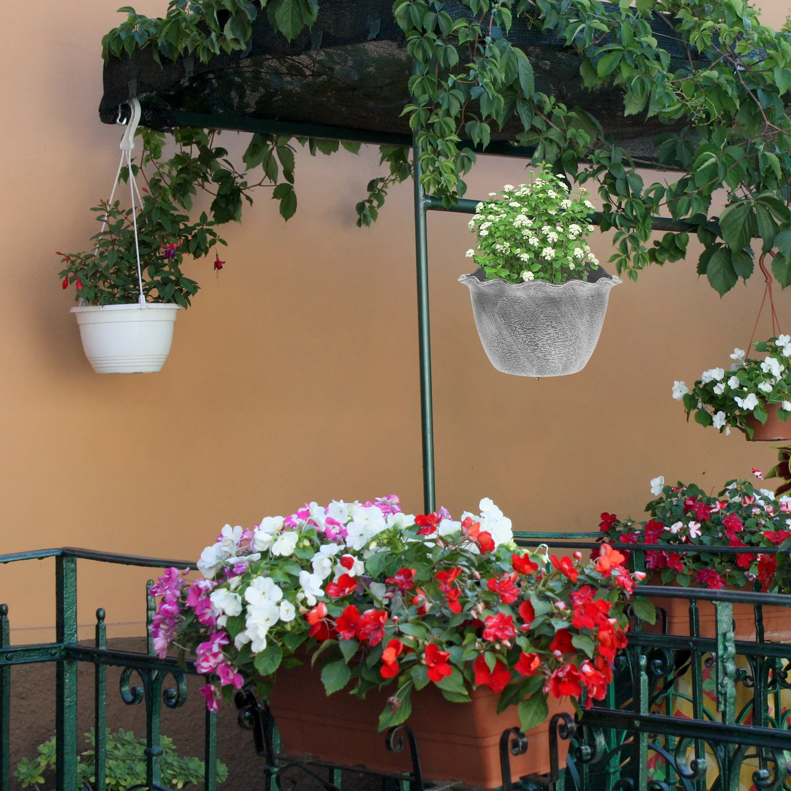 1 set 1 Set Of Retro Painted Hanging Flowerpot Holder Plastic Wall Planter For Indoor Outdoor Garden Succulent Wall Plant Basket
1 set 1 Set Of Retro Painted Hanging Flowerpot Holder Plastic Wall Planter For Indoor Outdoor Garden Succulent Wall Plant Basket