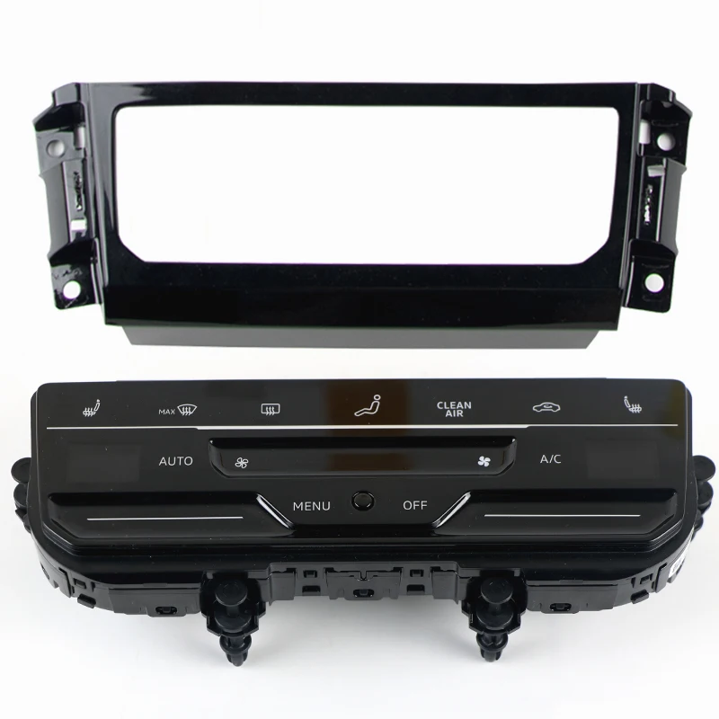 Панель кондиционера с сенсорным ЖК-экраном для VW T-ROC, автоматический переключатель кондиционера переменного тока, черная рамка для фортепиано
Панель кондиционера с сенсорным ЖК-экраном для VW T-ROC, автоматический переключатель кондиционера переменного тока, черная рамка для фортепиано