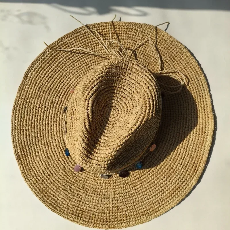 Handwoven Raffia Boho Beach Hat Crushable Travel Sun Hat for Tropical Vacations Women's Fashionable Outdoor Protection Hat
Handwoven Raffia Boho Beach Hat Crushable Travel Sun Hat for Tropical Vacations Women's Fashionable Outdoor Protection Hat