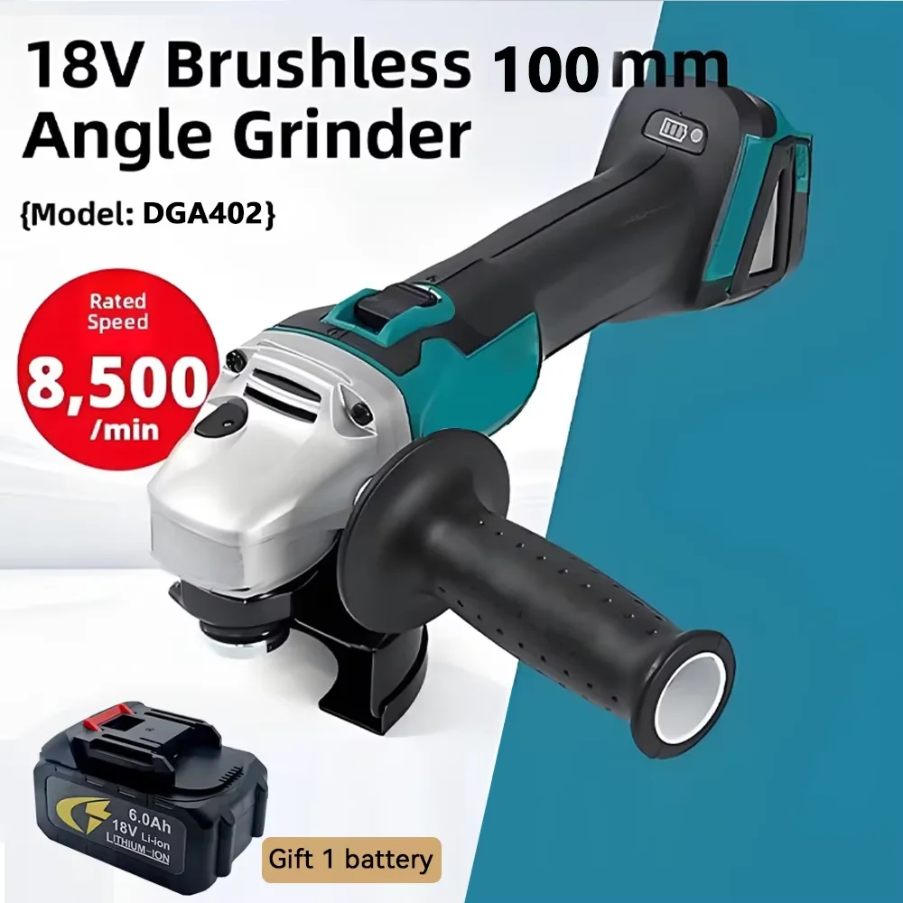 New DGA402 100mm Brushless Lithium Electric Angle Grinder 18V Rechargeable Cutting Machine High Power Machine Power Tool
New DGA402 100mm Brushless Lithium Electric Angle Grinder 18V Rechargeable Cutting Machine High Power Machine Power Tool