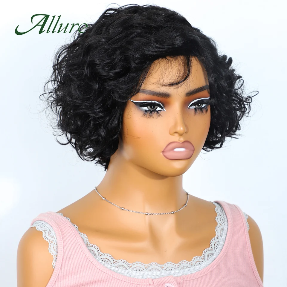 Brazilian Water Wave Human Hair Lace Wigs for Women 180% Density Natural Black Colored Hair Short Lace Wig With Babyhair
Brazilian Water Wave Human Hair Lace Wigs for Women 180% Density Natural Black Colored Hair Short Lace Wig With Babyhair