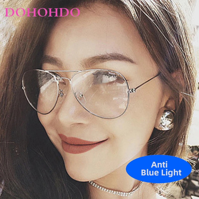 Metal Twin Bridge Pilot Anti-Blue Light Glasses Women Men Fashion Luxury Brand Designer Classic Big Frame Optical Eyewear Lentes
Metal Twin Bridge Pilot Anti-Blue Light Glasses Women Men Fashion Luxury Brand Designer Classic Big Frame Optical Eyewear Lentes