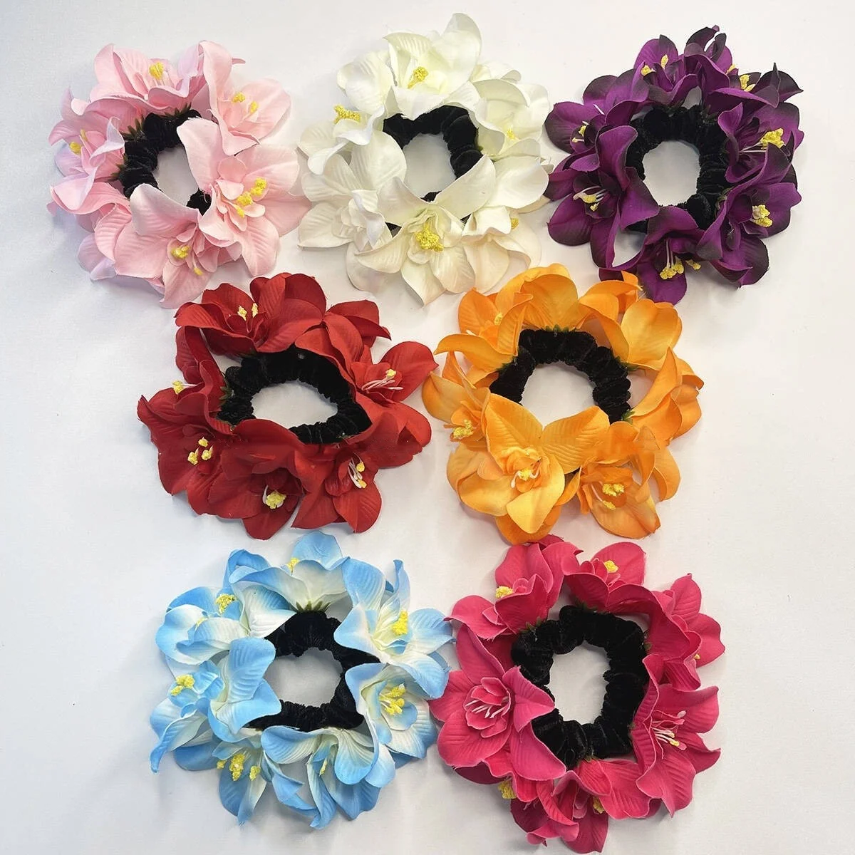 1PC Girls Simulated Orchid Flower Hair Bands Fashion Floral Hair Ties Hawaiian Vacation Ponytail Holder Women Hair Accessories
1PC Girls Simulated Orchid Flower Hair Bands Fashion Floral Hair Ties Hawaiian Vacation Ponytail Holder Women Hair Accessories
