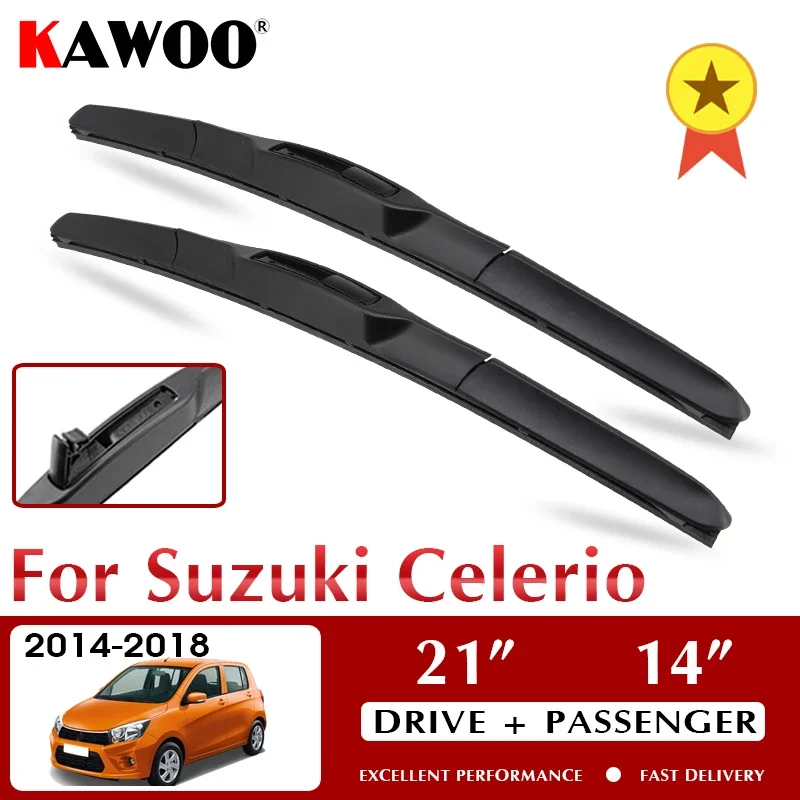 KAWOO Wiper Front Car Wiper Blade Blades For Suzuki Celerio 2014-2018 Windshield Windscreen Window 21"+14" LHD RHD
KAWOO Wiper Front Car Wiper Blade Blades For Suzuki Celerio 2014-2018 Windshield Windscreen Window 21"+14" LHD RHD