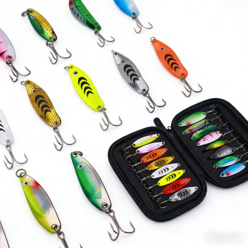 Набор приманок-блесен (16 шт.) для пресной и соленой воды, универсальный для басса и красного снеппера, новая модель
Набор приманок-блесен (16 шт.) для пресной и соленой воды, универсальный для басса и красного снеппера, новая модель