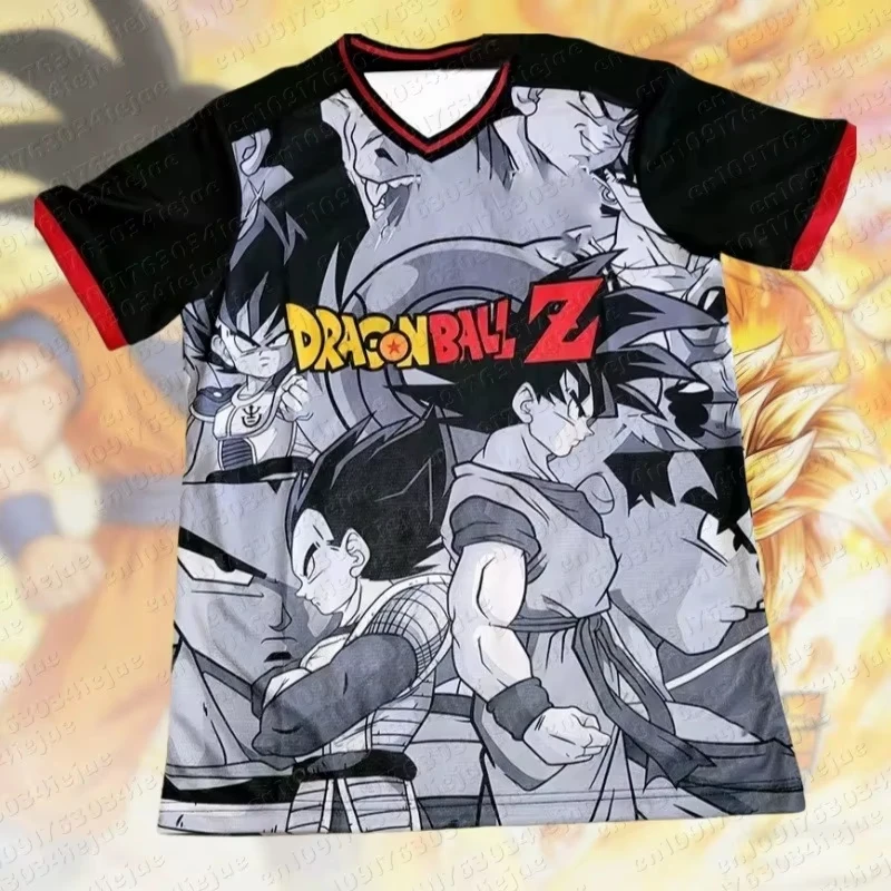 Новая футболка Bandai Dragon Ball Z с Гоку и Вегетой, с V-образным вырезом, для детей и взрослых, подходит для повседневной носки и тренировок, Y2K
Новая футболка Bandai Dragon Ball Z с Гоку и Вегетой, с V-образным вырезом, для детей и взрослых, подходит для повседневной носки и тренировок, Y2K