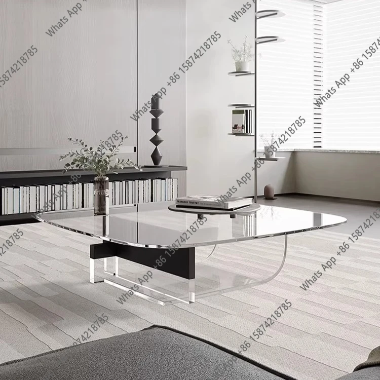 Italian minimalist suspended glass coffee table acrylic living room home modern simple hour hand coffee table
Italian minimalist suspended glass coffee table acrylic living room home modern simple hour hand coffee table
