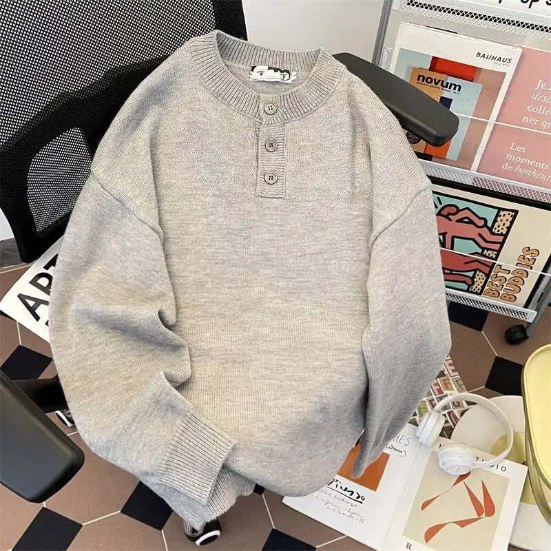 Мужской осенне-зимний вязаный свитер, круглый, повседневный, модный, студенческий, универсальный, корейский, теплый трикотаж
Мужской осенне-зимний вязаный свитер, круглый, повседневный, модный, студенческий, универсальный, корейский, теплый трикотаж